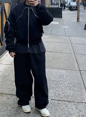 BLCG 22SS baggy红毯阔腿抓绒卫裤wookvibe kanye同款