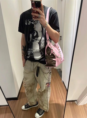 ERD 24ss 克里斯蒂娜凡女神人像印花宽松休闲圆领印花短袖T恤男女