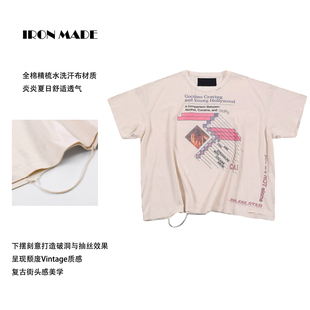 IRON MADE2026春季新品 PALY HOLLYWOOD涂鸦插画破坏街头感短袖