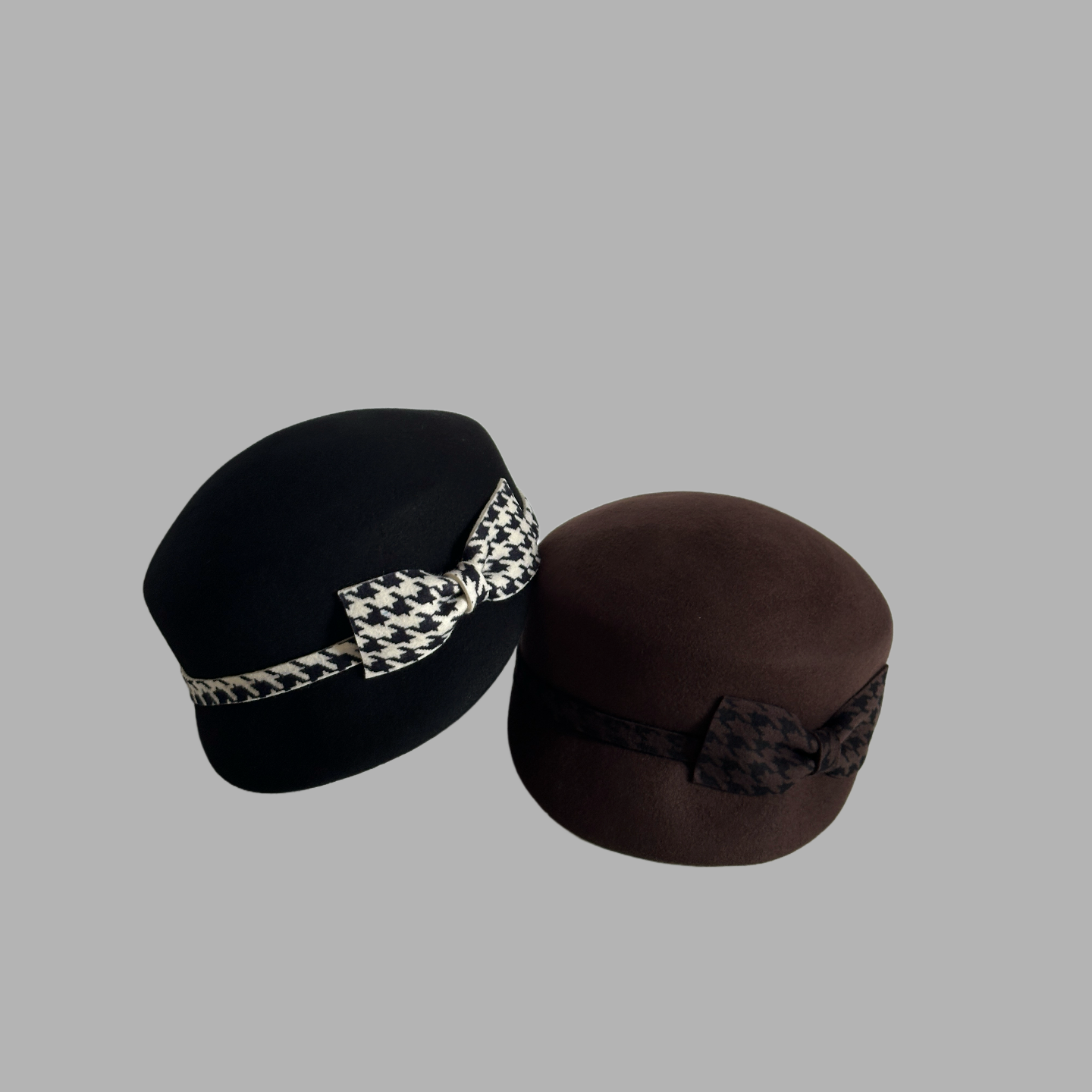 定型鸭舌帽复古英伦风女士帽子小头围蝴蝶结格纹礼帽画家帽羊毛呢