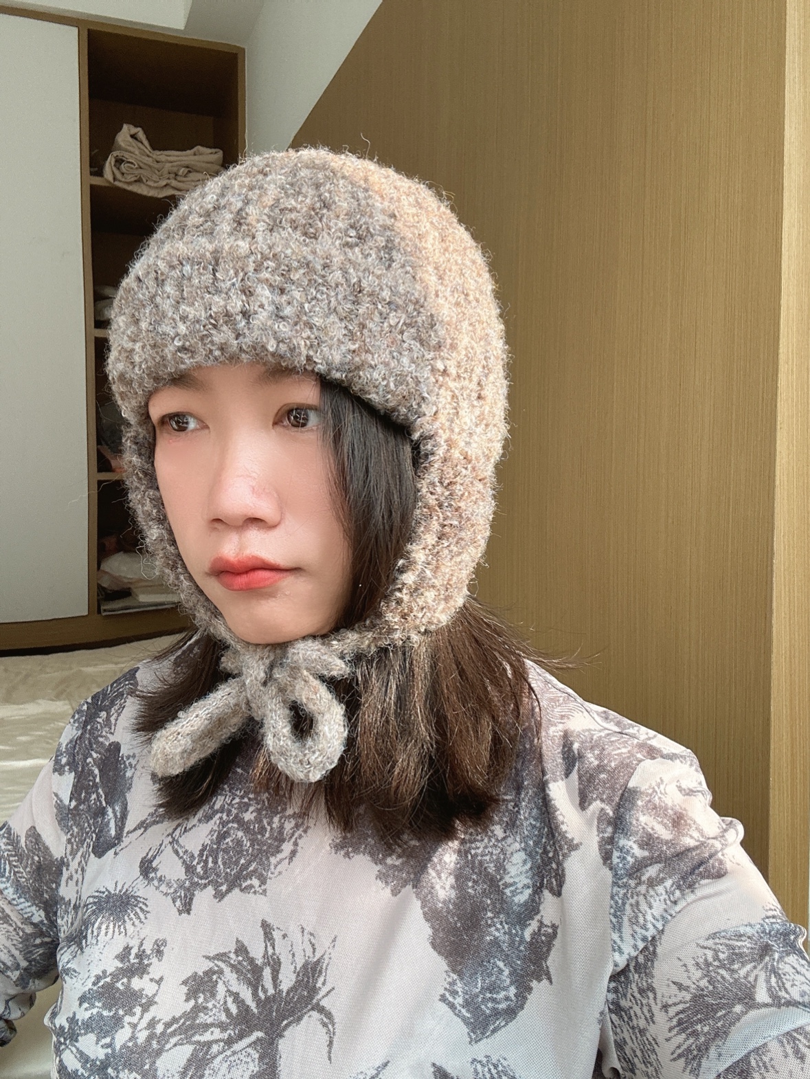 毛线帽女士套头保暖针织帽女冬