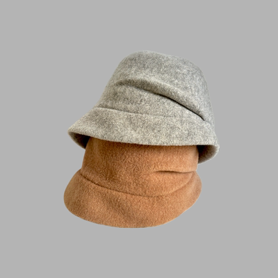 加厚保暖可折叠优雅逛街羊毛帽子日系女士小头围渔夫帽盆帽显脸小