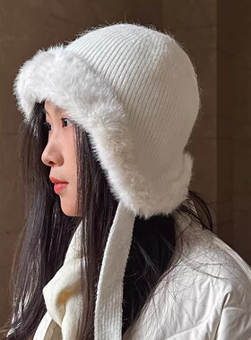 骑车帽时尚洋气白色灰色女冬季