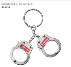 Fw17 Supreme Handcuffs Keychain Handcuffs Keychain Chain Pendant