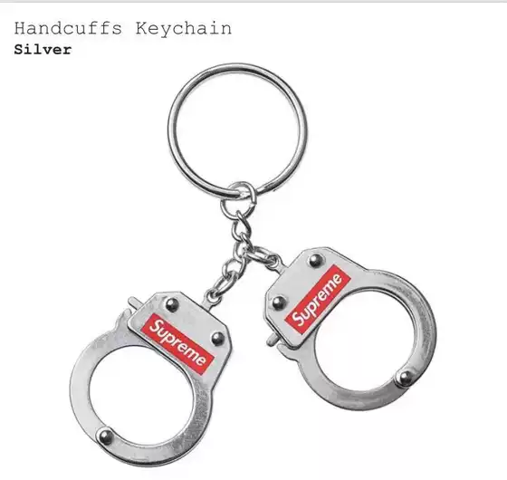 Fw17 Supreme Handcuffs Keychain Handcuffs Keychain Chain Pendant