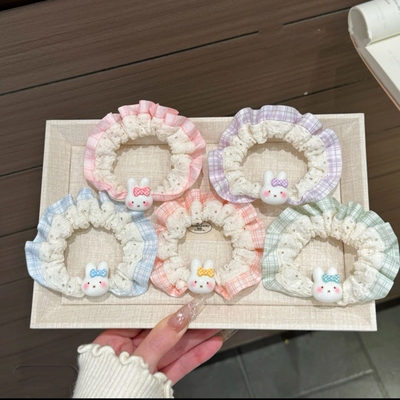 蕾丝米菲兔甜美小肠圈发绳
