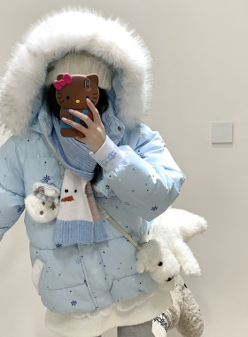 羽绒棉服少女可爱大童冬季2026初中高中学生加厚保暖棉袄韩版外套