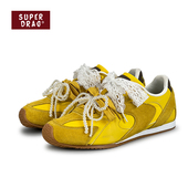 超拽SUPER 超火网红百搭休闲板鞋 DRAG 串珠蝴蝶蕾丝小香风德训鞋