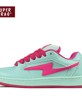 超拽SUPERDRAG 面包鞋原创闪电低帮板鞋女ins潮百搭复古休闲鞋子