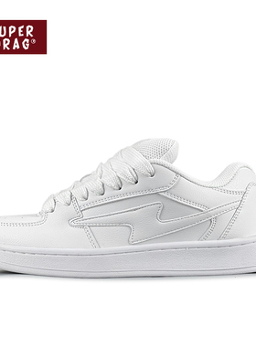 超拽SUPERDRAG 面包鞋原创复古百搭板鞋ins潮夏季休闲情侣小白鞋