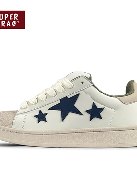超拽SUPERDRAG 经典百搭贝壳头板鞋男女2024新款日系学生休闲鞋子