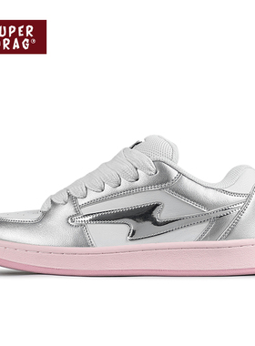 超拽 SUPERDRAG少女闪电面包鞋小众穿搭舒适低帮板鞋女复古休闲鞋