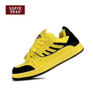 复古低帮休闲鞋 原创百搭黄色情侣板鞋 子男女 面包鞋 超拽SUPERDRAG