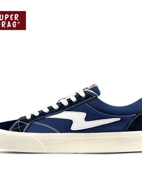 超拽SUPERDRAG 夏季小众闪电设计复古帆布鞋男女潮流百搭休闲板鞋