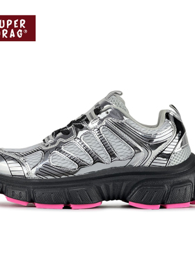 超拽SUPERDRAG厚底增高老爹鞋男女ins潮复古百搭情侣透气休闲鞋子