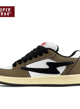 超拽SUPERDRAG 面包鞋原创闪电低帮板鞋男女复古百搭情侣休闲鞋子
