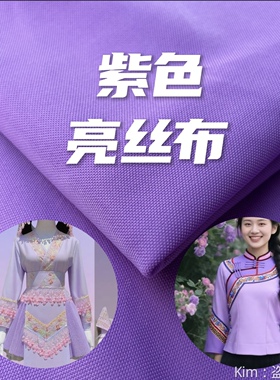紫色制衣服亮丝布针织面料