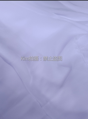 雪白色麻纱雪纺布料薄款汉服演出服民族裙子布料夏季连衣裙纯色
