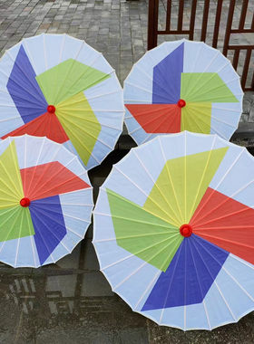 千熙大风车耐用布艺面儿童舞蹈伞