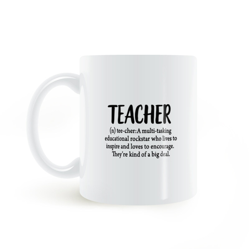 teacher老师白色美式风陶瓷水杯