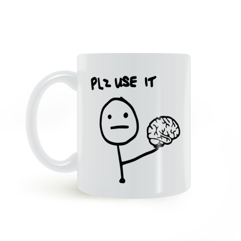 plsuseitbrain无脑冷静马克杯