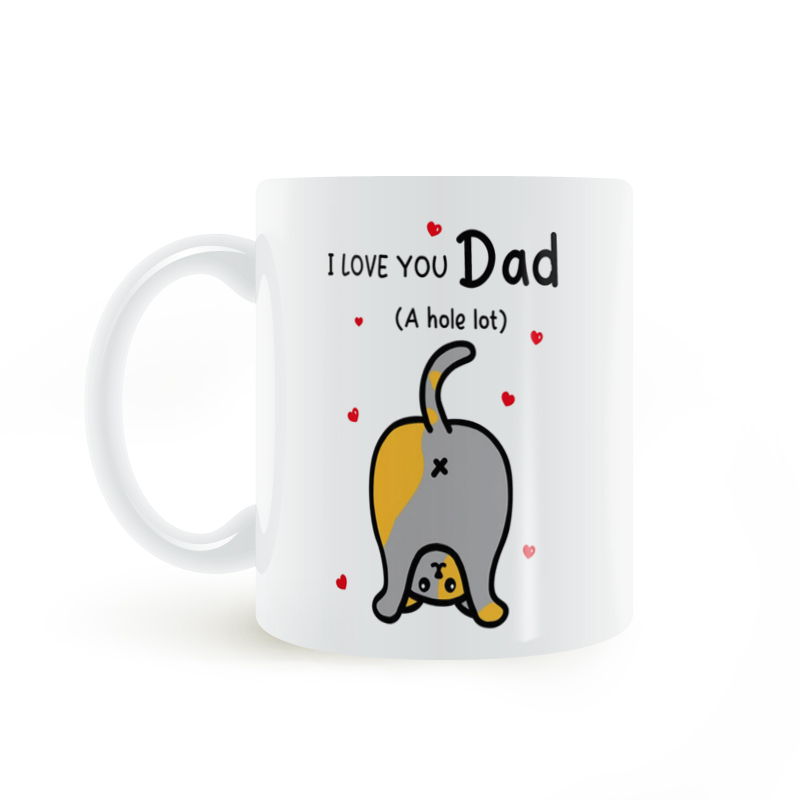 我爱你一个有洞的猫马克杯