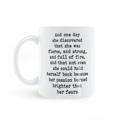 one day she discovered that she was fierce mug她凶猛马克杯