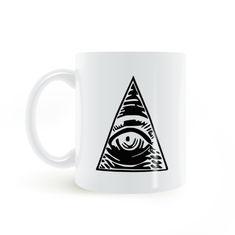 All-Seeing-Eye-Mug-三角黑色写轮眼马克杯杯子陶瓷