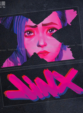 汽车反光贴纸电动LOL金克丝JINX文字车身贴装饰车窗贴电动摩托车