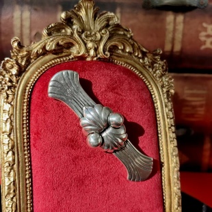 墨西哥银都手工980纯银大别针胸针用料厚重中古首饰西洋古着收藏