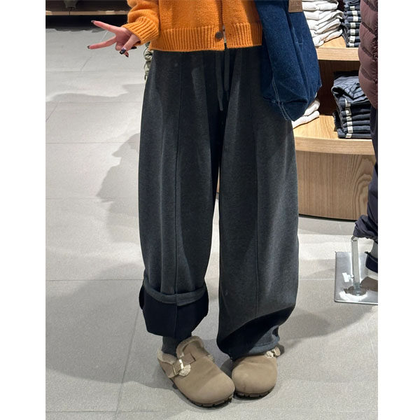 胖mm深灰色阔腿裤女2026新款宽松显瘦慵懒风加绒垂感直筒休闲裤子,女装/女士精品,大码裤装,淘宝优惠券,粉丝福利购,淘宝优惠卷