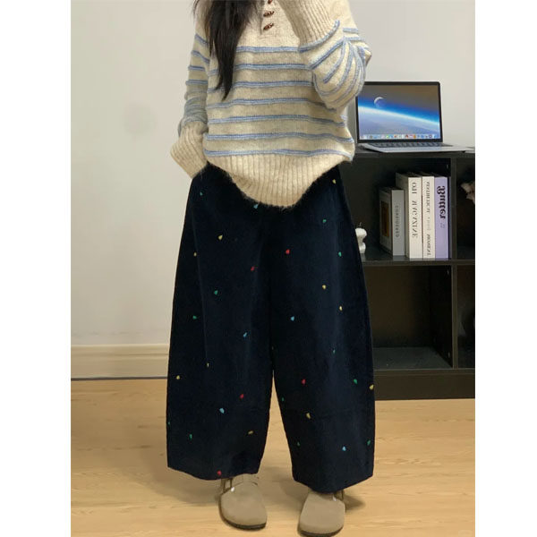 日系灯芯绒波点裤女2026新款九分哈伦奶奶裤显瘦慵懒风小个子裤子,女装/女士精品,大码裤装,淘宝优惠券,粉丝福利购,淘宝优惠卷