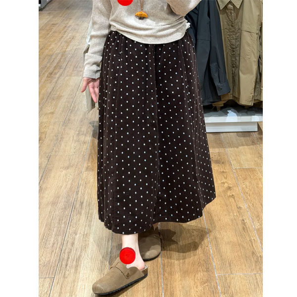 复古波点半身裙女冬季加绒大码胖mm高腰遮胯显瘦a字裙中长款伞裙,女装/女士精品,大码半身裙,淘宝优惠券,粉丝福利购,淘宝优惠卷