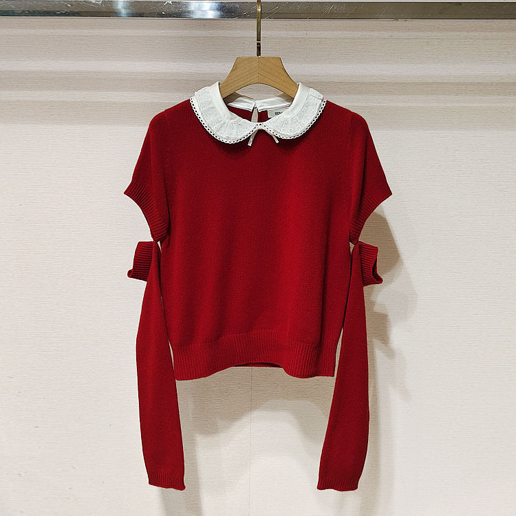 深圳南油2026春女装XSJ1M05D设计感可拆卸袖娃娃领针织衫S260039,女装/女士精品,毛针织衫,淘宝优惠券,粉丝福利购,淘宝优惠卷