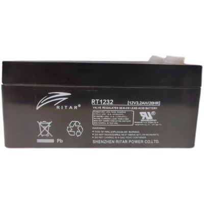 瑞达RITAR蓄电池RT1232(12V3.2AH20HR)应急灯电梯UPS/EPS电池