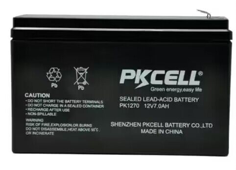 PKCELL蓄电池PK1270/12V7.0AH消防主机UPS电梯