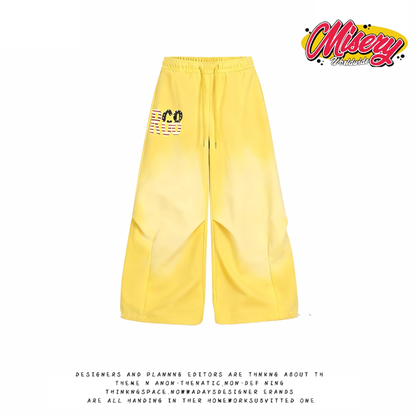 Y2K复古宽松黑色显瘦休闲裤