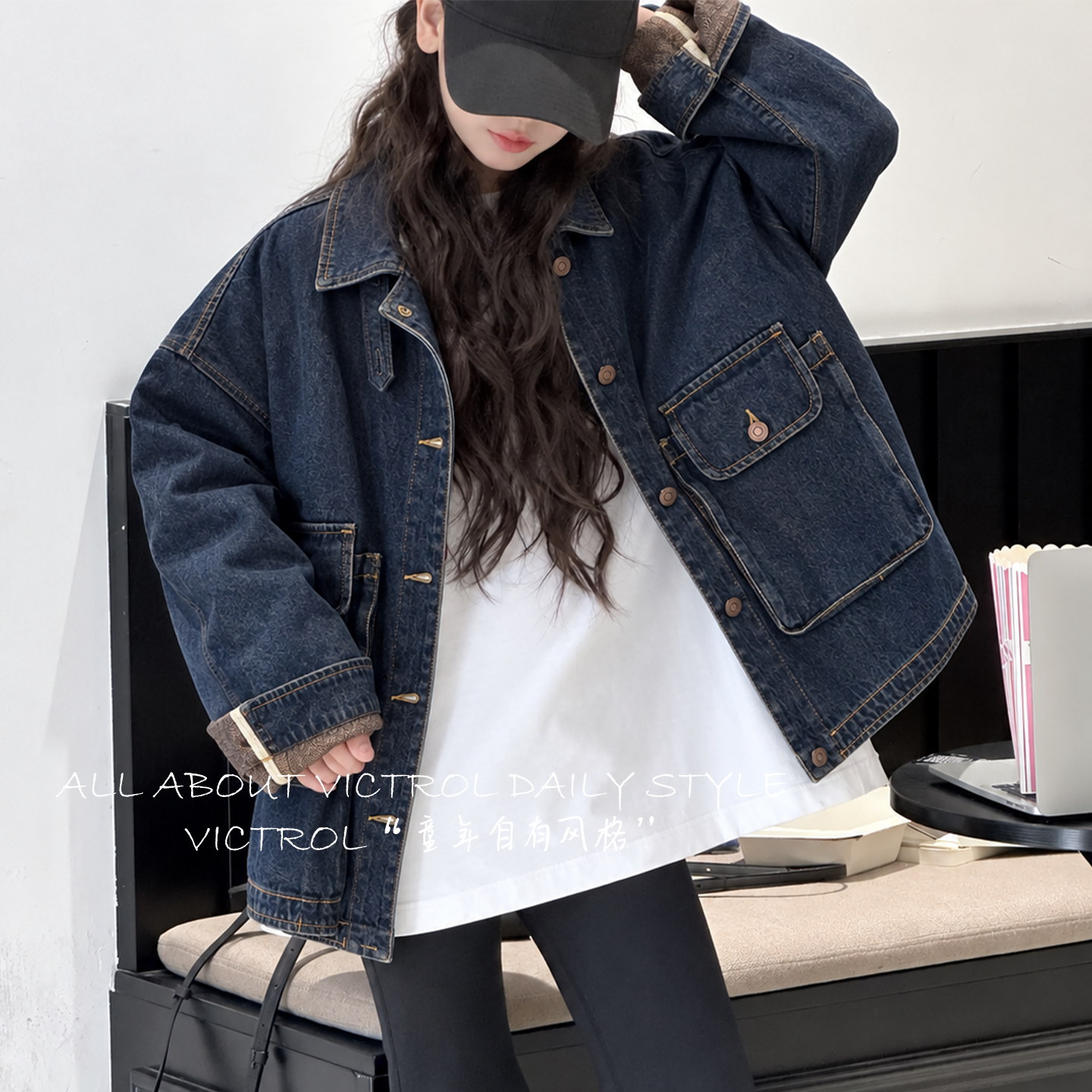 女童牛仔外套儿童装小女孩穿搭衣普通外套