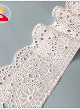 热卖镂空刺绣纯棉棉布边蕾丝花边diy辅料裙边装饰衣服8厘米965012