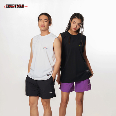 COURTMAN野球帝美式投篮背心跑步训练男女同款篮球坎肩彩虹糖系列