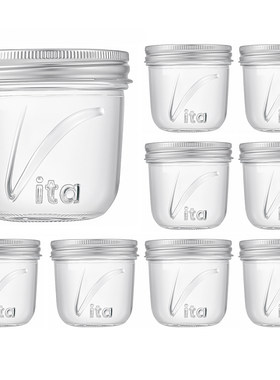 【梅森生活家】意大利Vita梅森罐300ml玻璃密封罐酸奶燕麦杯带盖