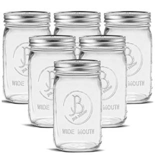 BASS梅森罐32oz宽口玻璃密封罐储物罐 加拿大JAR 梅森生活家