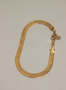 欧美风扁形蛇骨手链