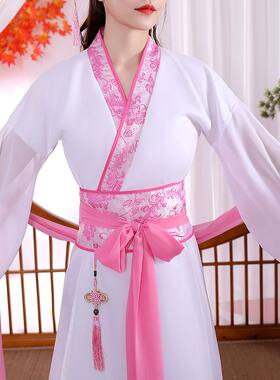 古装女汉服连衣裙清新淡