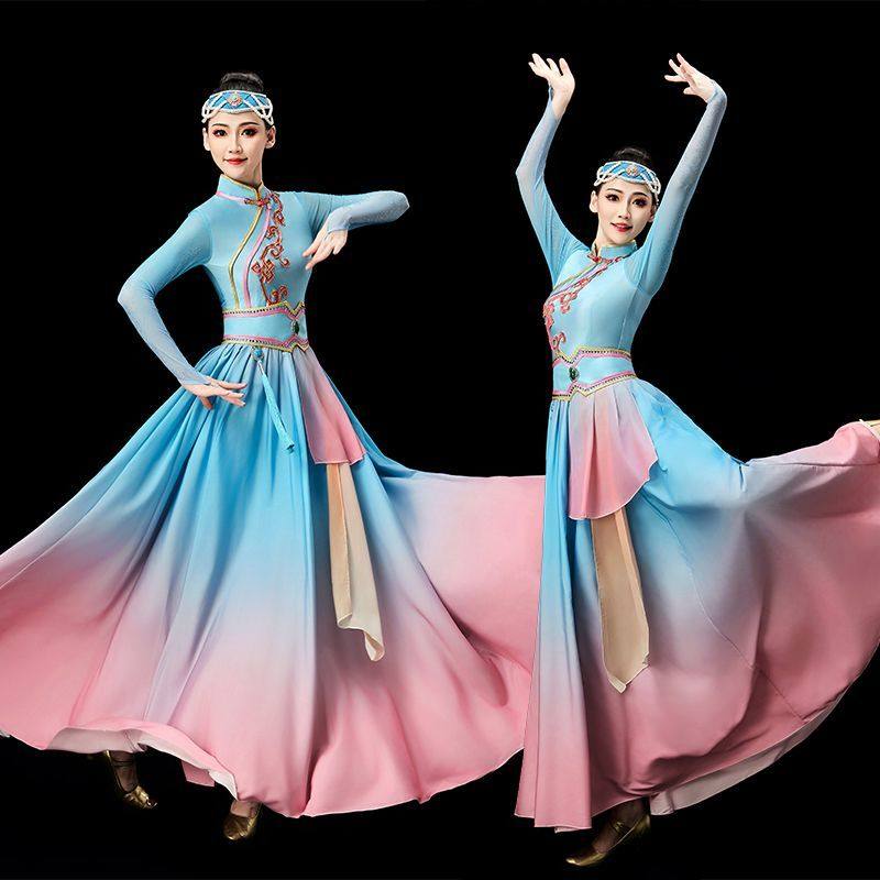 蒙古舞蹈演出服舞大摆裙