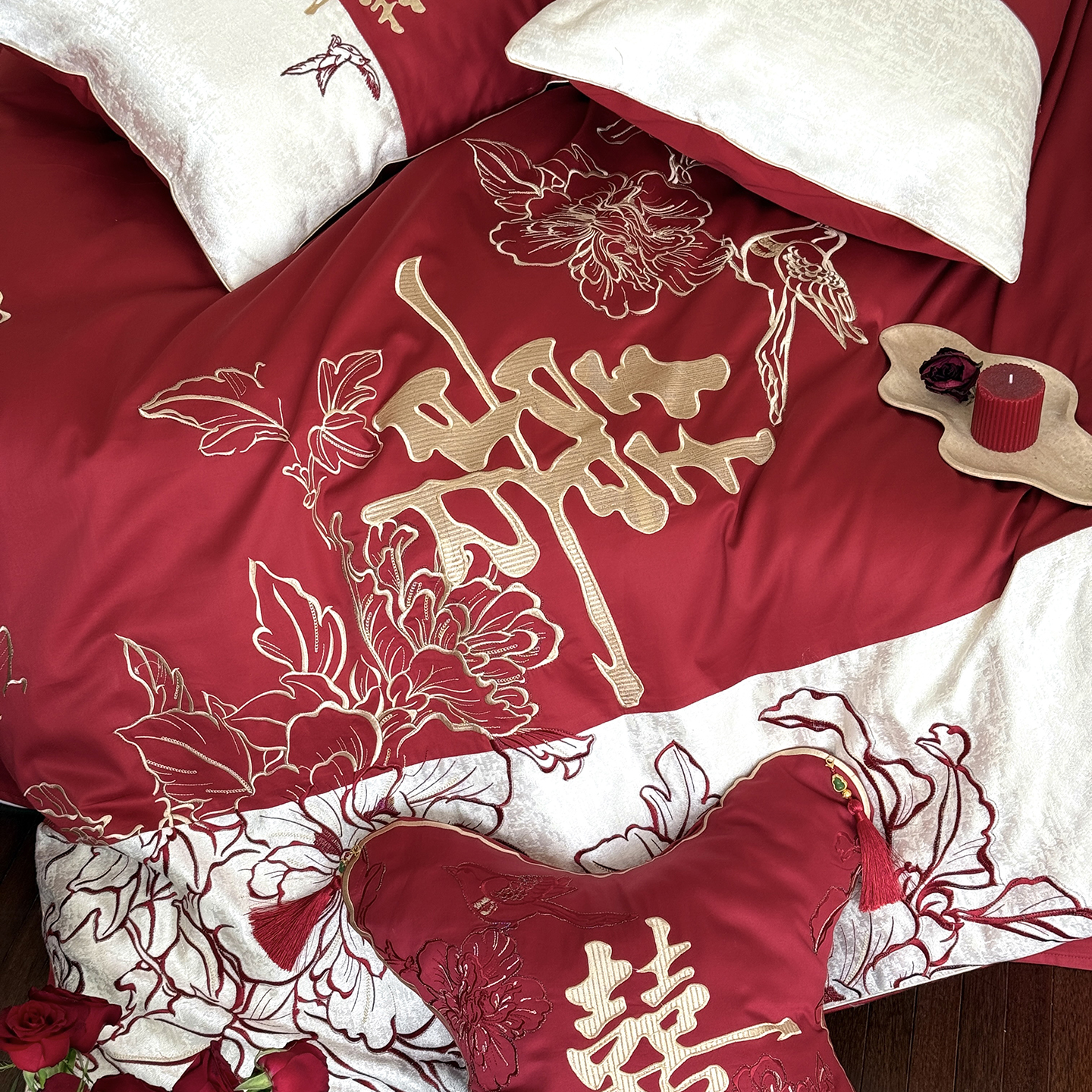 心想事成浪漫婚庆送新人四六件套