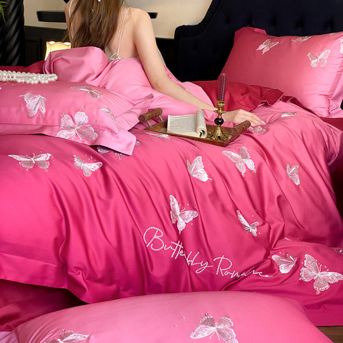 00后推荐微醺渐变色结婚用四件套