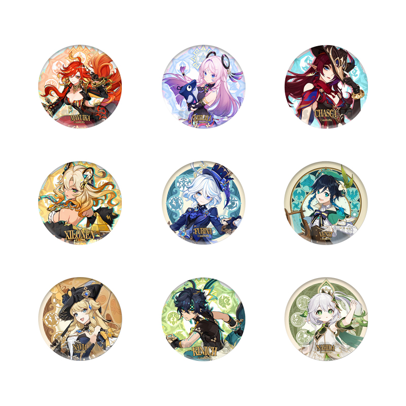 原神徽章吧唧玛薇卡茜特菈莉周边芙宁娜玛拉妮散兵基尼奇胸针挂饰