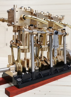 KACIO LS3-13s  双缸 三缸蒸汽机 大扭矩 蒸汽船引擎 模型蒸汽机