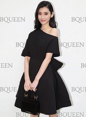 高端宴会晚礼服2025秋冬新款显瘦高级感连衣裙黑色生日宴会小礼服